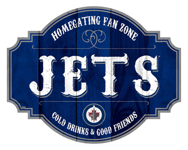 Letrero de madera de 12" de los Winnipeg Jets Homegating Tavern