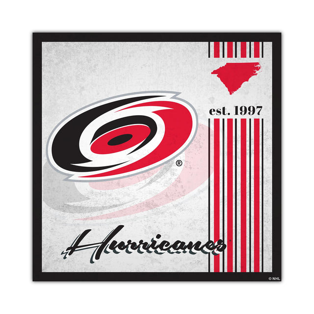 Letrero de madera de 10 x 10 de los Carolina Hurricanes