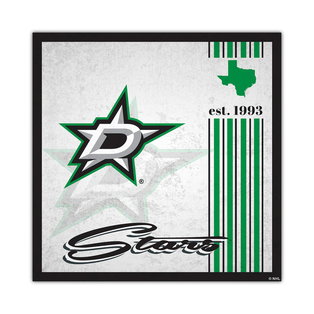 Diseño de álbum de madera de 10 x 10 con letrero de Dallas Stars