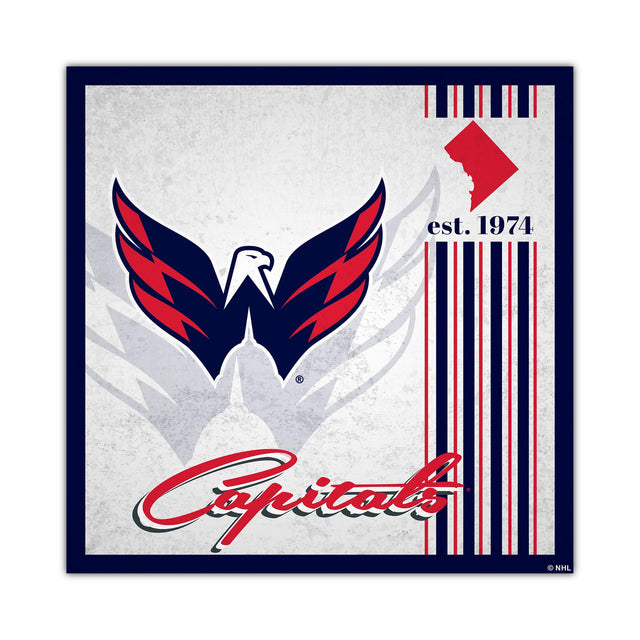 Álbum de diseño de letrero de madera de 10 x 10 de Washington Capitals