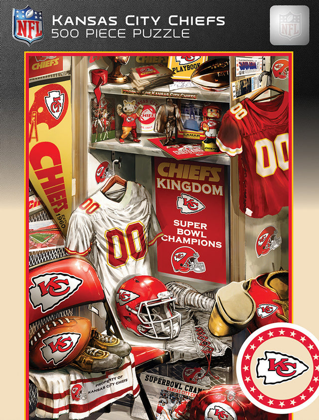 Rompecabezas de 500 piezas de los Kansas City Chiefs para vestuario