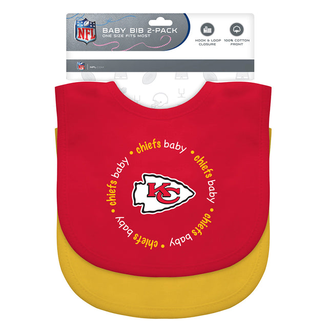 Kansas City Chiefs Baby Bib 2 Pack