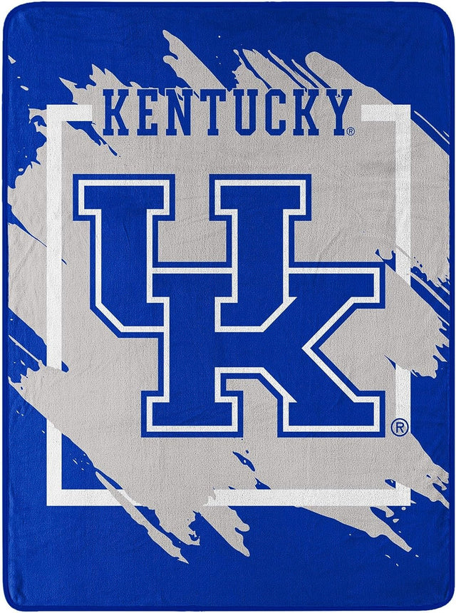 Manta Kentucky Wildcats 46x60 Micro Raschel Diseño dimensional Enrollado