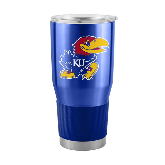 Vaso de viaje de acero inoxidable de 30 oz de Kansas Jayhawks