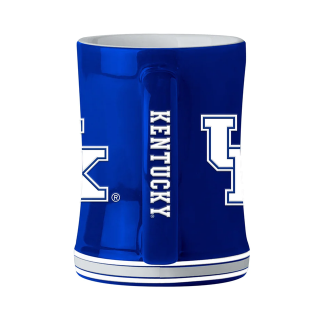 Taza de café Kentucky Wildcats de 14 oz con el color del equipo de relevo esculpido