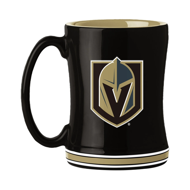 Taza de café Vegas Golden Knights de 14 oz con relieve esculpido en color del equipo