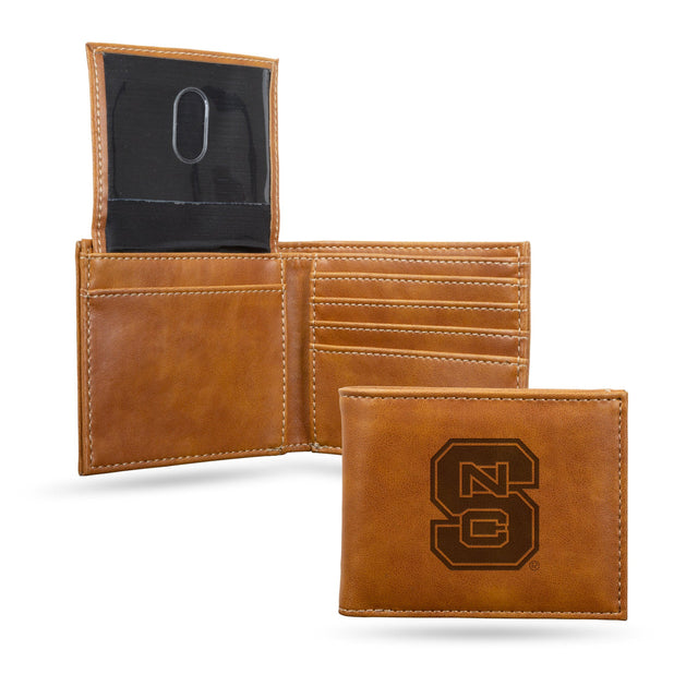 North Carolina State Wolfpack Wallet Billfold Laser Engraved