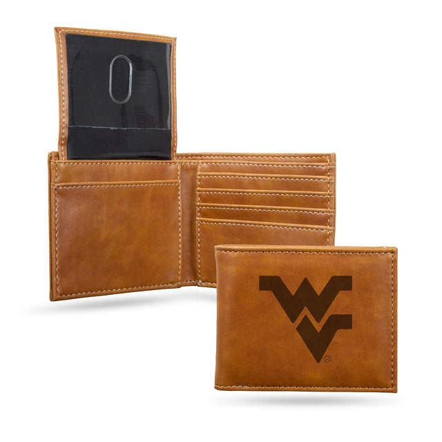 Billetera con grabado láser de los West Virginia Mountaineers