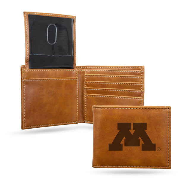 Minnesota Golden Gophers Wallet Billfold Laser Engraved