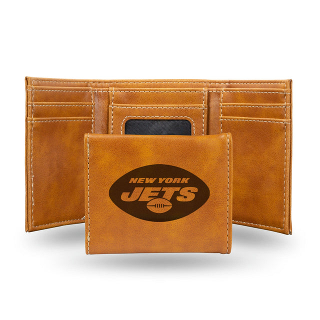 New York Jets Wallet Trifold Laser Engraved