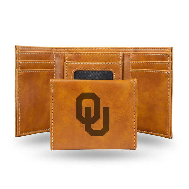 Cartera triple con grabado láser de los Oklahoma Sooners