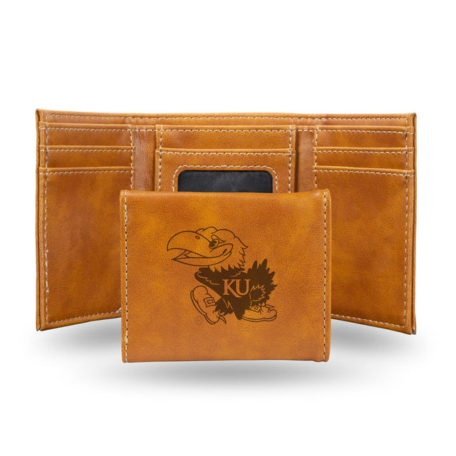 Cartera triple con grabado láser de los Kansas Jayhawks