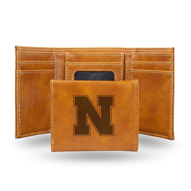 Cartera triple con grabado láser de los Nebraska Cornhuskers