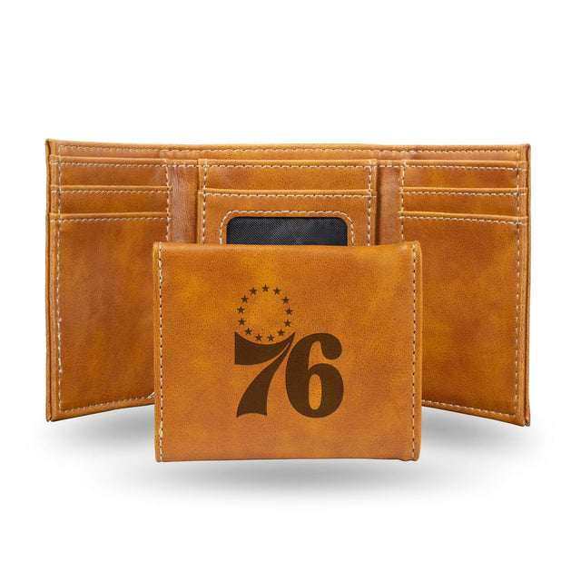 Philadelphia 76ers Wallet Trifold Laser Engraved