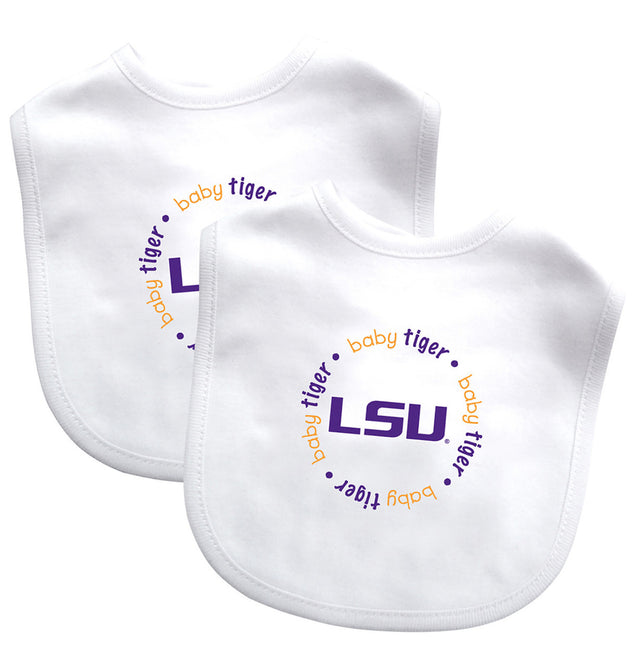 Baberos para bebé de LSU Tigers, paquete de 2