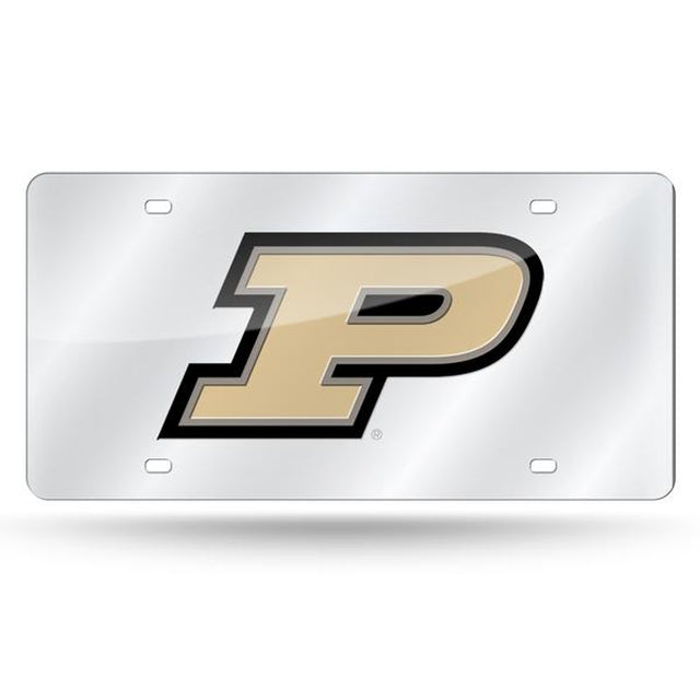 Matrícula de los Purdue Boilermakers cortada con láser en color plata