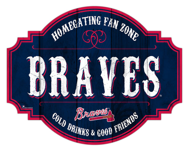 Atlanta Braves Sign Wood 12" Homegating Tavern