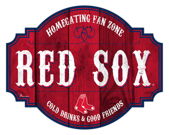 Letrero de madera de 12" de los Boston Red Sox Homegating Tavern