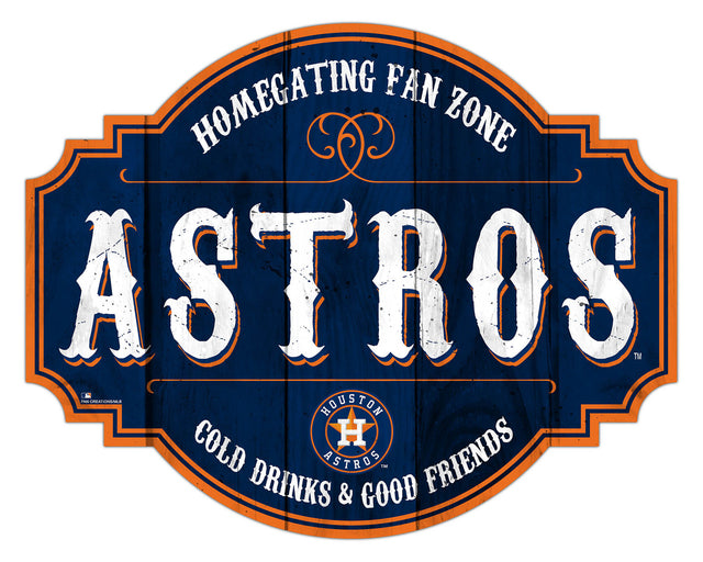 Houston Astros Sign Wood 12" Homegating Tavern