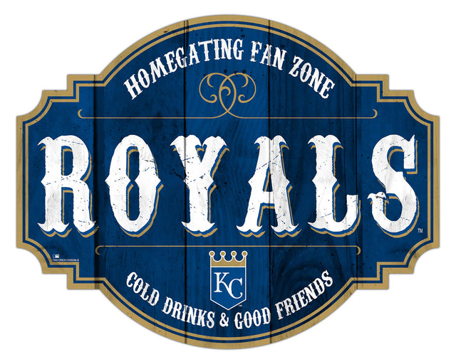 Kansas City Royals Sign Wood 12" Homegating Tavern