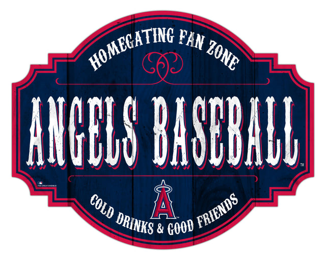 Letrero de madera de 12" de Los Angeles Angels Homegating Tavern