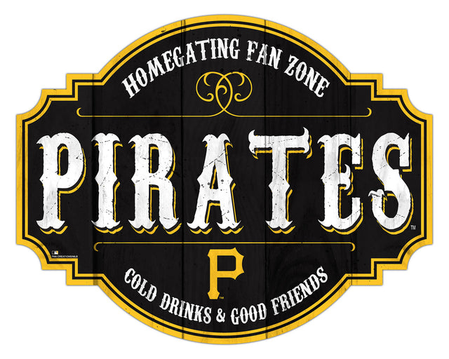 Letrero de madera de 12" de los Piratas de Pittsburgh Homegating Tavern