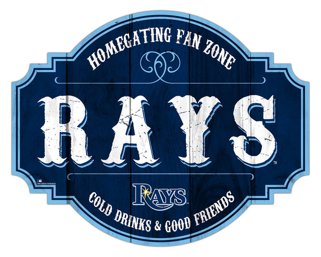 Letrero de madera de 12" de los Tampa Bay Rays Homegating Tavern