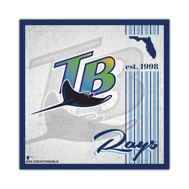 Diseño de álbum de madera de 10 x 10 con letrero de los Tampa Bay Rays