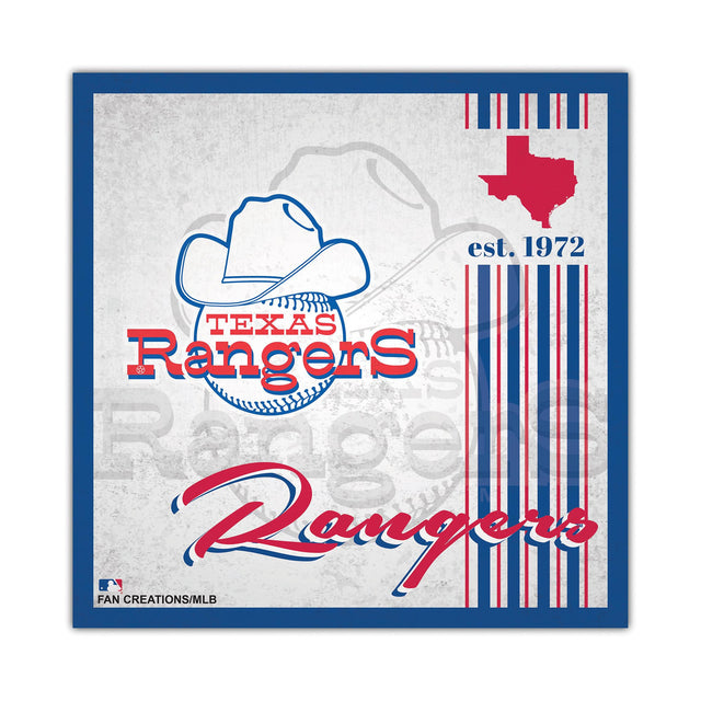 Diseño de álbum de madera de 10 x 10 con letrero de los Texas Rangers