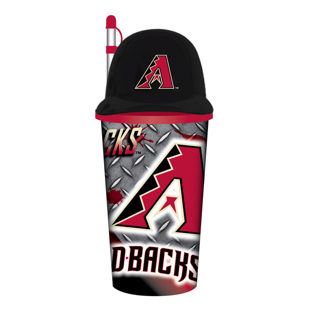 Vaso de plástico con pajita de 32 oz con forma de casco de los Arizona Diamondbacks