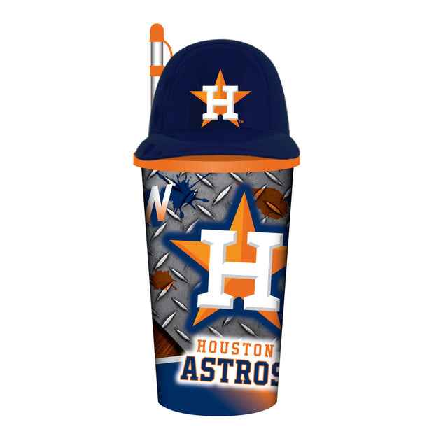 Vaso de plástico con pajita de los Houston Astros de 32 oz