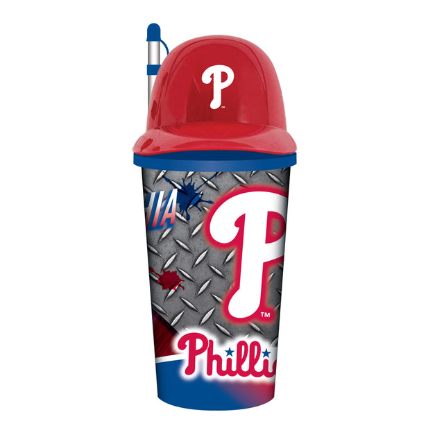 Vaso de plástico con pajita de los Philadelphia Phillies de 32 oz