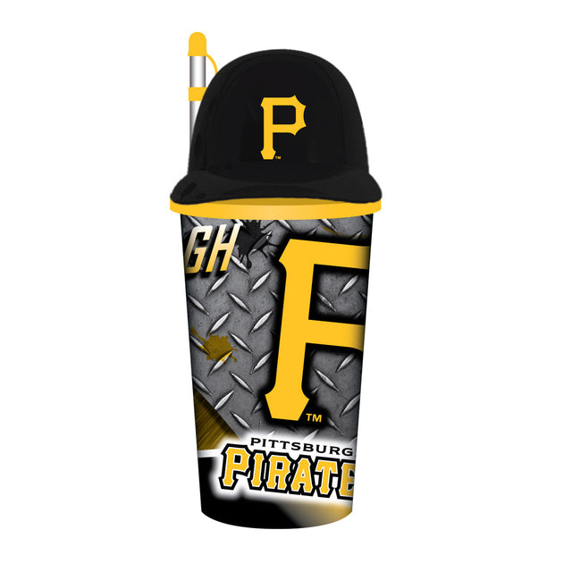 Vaso de plástico con pajita de 32 oz de los Pittsburgh Pirates