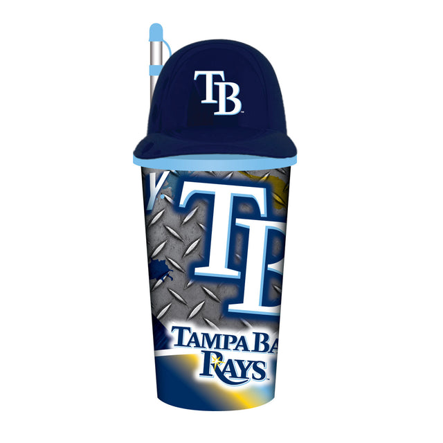 Vaso de plástico con pajita de 32 oz de los Tampa Bay Rays