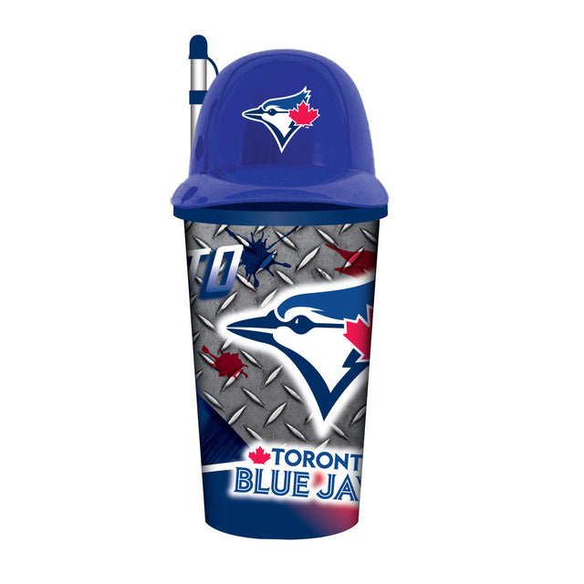 Vaso de plástico con pajita de 32 oz de los Toronto Blue Jays