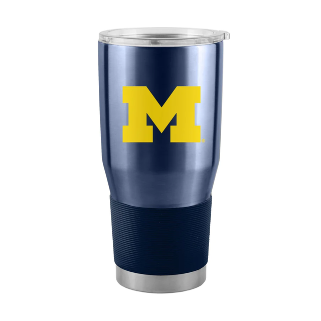 Vaso de viaje Michigan Wolverines de acero inoxidable de 30 oz