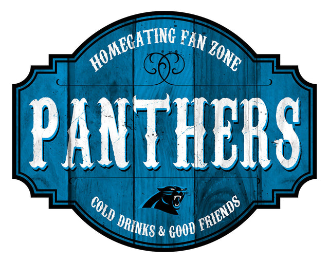 Letrero de madera de 12" de los Carolina Panthers Homegating Tavern