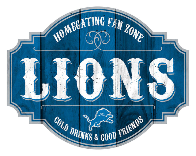 Detroit Lions Sign Wood 12" Homegating Tavern