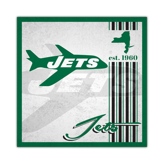 Diseño de álbum de madera de 10 x 10 con letrero de los New York Jets