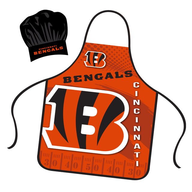 Conjunto de gorro y delantal de chef de los Cincinnati Bengals