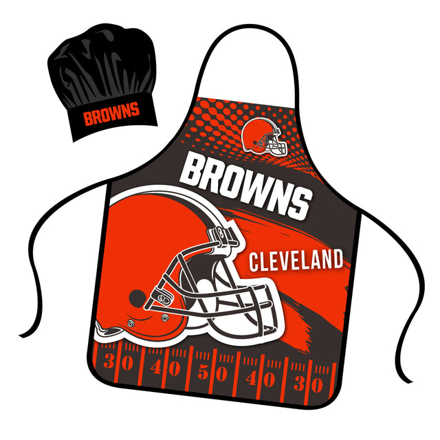 Conjunto de gorro y delantal de chef de los Cleveland Browns