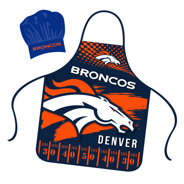 Conjunto de gorro y delantal de chef de los Denver Broncos