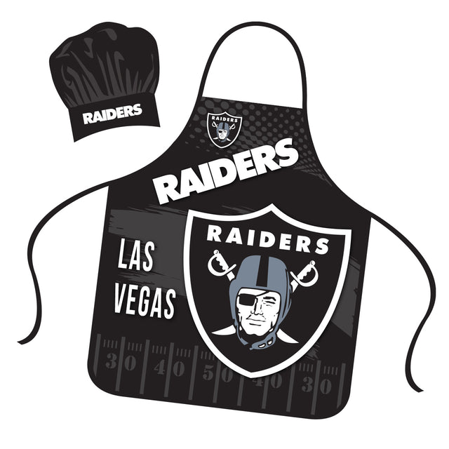 Conjunto de gorro y delantal de chef de los Raiders de Las Vegas