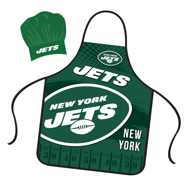 Conjunto de gorro y delantal de chef de los New York Jets