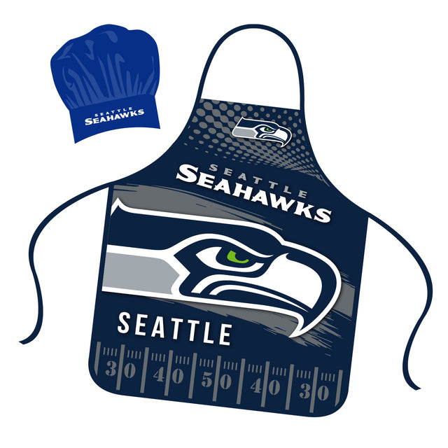 Conjunto de gorro y delantal de chef de los Seattle Seahawks