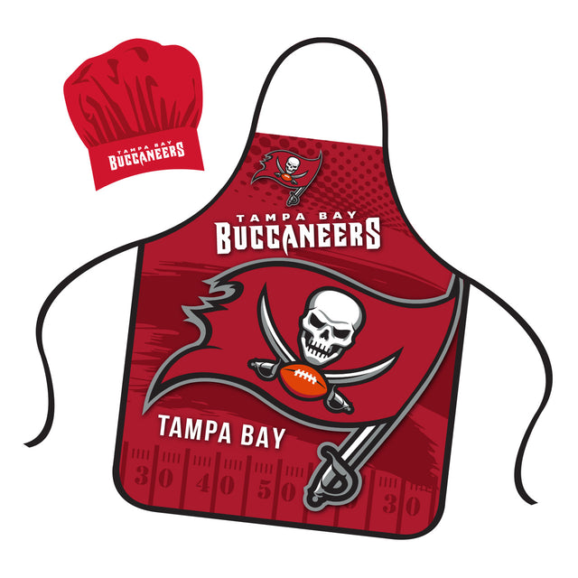 Conjunto de gorro y delantal de chef de los Tampa Bay Buccaneers