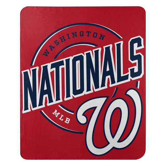 Manta de los Washington Nationals de 50 x 60 pulgadas con diseño de campaña de vellón