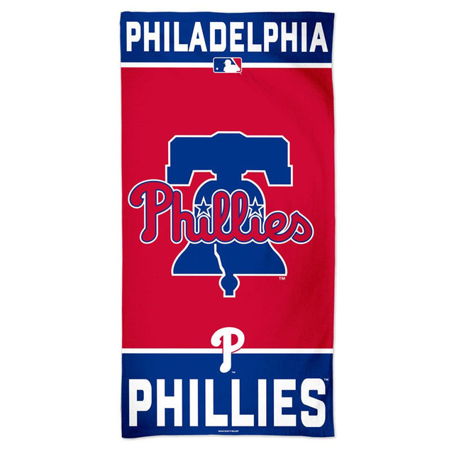 Toalla estilo playa de los Philadelphia Phillies de 30 x 60 cm