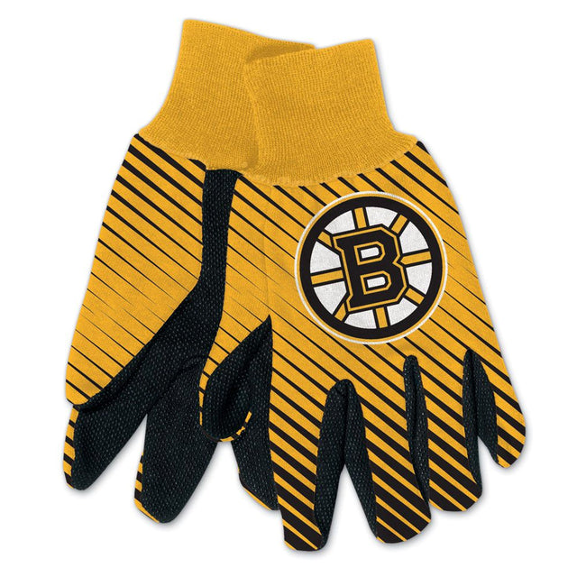 Guantes de dos tonos de los Boston Bruins para adultos