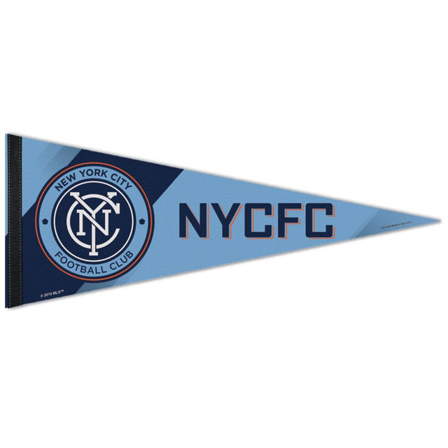 Banderín del New York City FC de 12 x 30, estilo premium